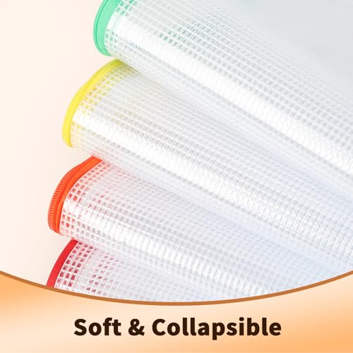Umriox Zipper Mesh Document Pouch, 16.9x12.4 in (6 Colors, 18 Packs), Clear Zipper Pouches, Waterproof Zipper Pouches for Craft Projects Office Supplies Cosmetics Travel Storage - Image 4