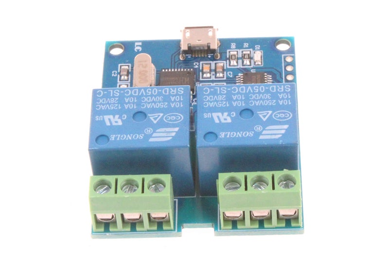 NOYITO 2-Channel USB Relay Module: Manual Control, 10A/250VAC, 10A/30VDC, 5V, 5W, 3 Terminals, Surface Mount, Normally Open Contacts - Image 4