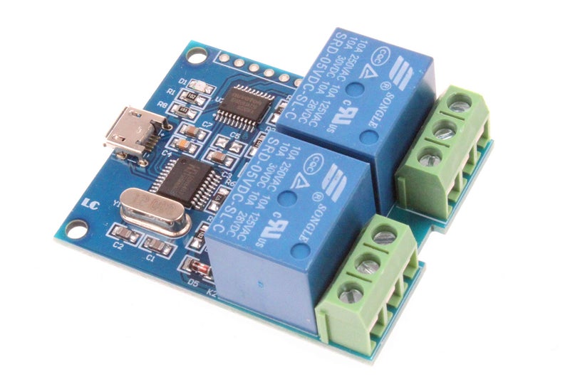 NOYITO 2-Channel USB Relay Module: Manual Control, 10A/250VAC, 10A/30VDC, 5V, 5W, 3 Terminals, Surface Mount, Normally Open Contacts - Image 5