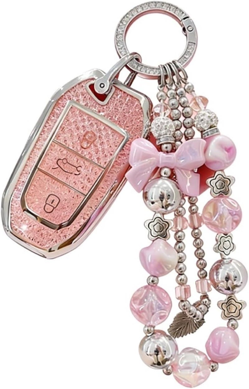Crystal Key Case for fit for and Remote Car Keys - and Stylish(A4 Pink) - Image 2