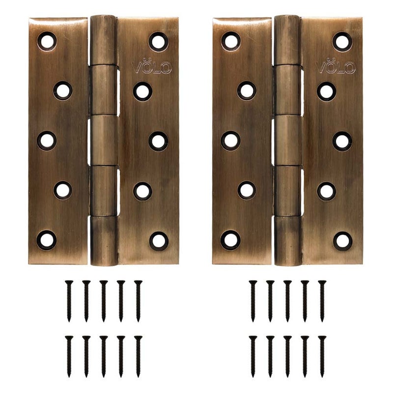 Volo Volo Premium Concealed Door Butt Hinges 3 inch x 12 Gauge25 mm Thickness Slow Motion Butt Hinge Stainless SteelColour Antique Brass Pack of 18 Pcs  - Image 4