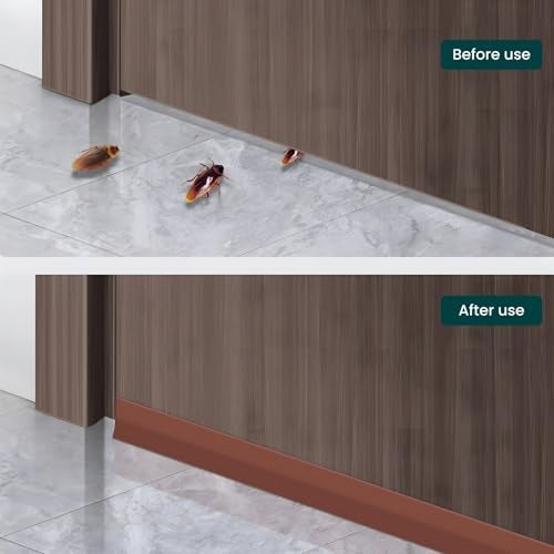 wigtda 1.4in Brown Weather Stripping Door Seal – Heavy-Duty Silicone, Strong Adhesive, Seals Medium Gaps for Winter Cold Protection and Energy Efficiency - Image 5