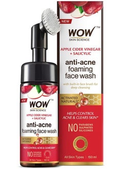 WOW Skin Science Apple Cider Vinegar + Salicylic Anti-Acne Foaming Face Wash  - Image 1