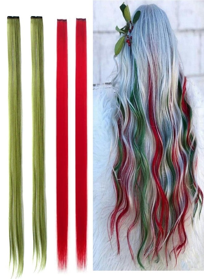 غلان مجموعة من 4 خصلات شعر ملونة من Gln للأطفال والفتيات والنساء - Image 1