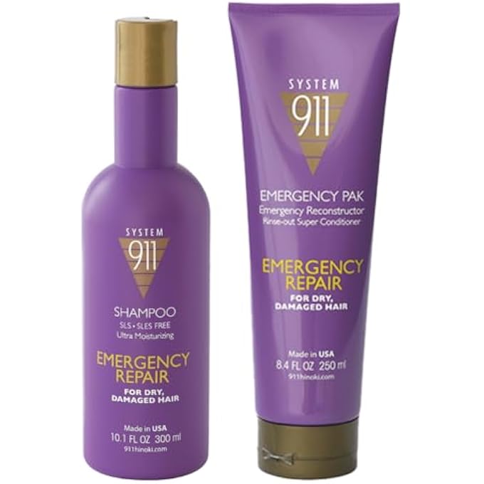 Hayashi System 911 Shampoo 10.1oz & Emergency Pak 8.4oz "Set"