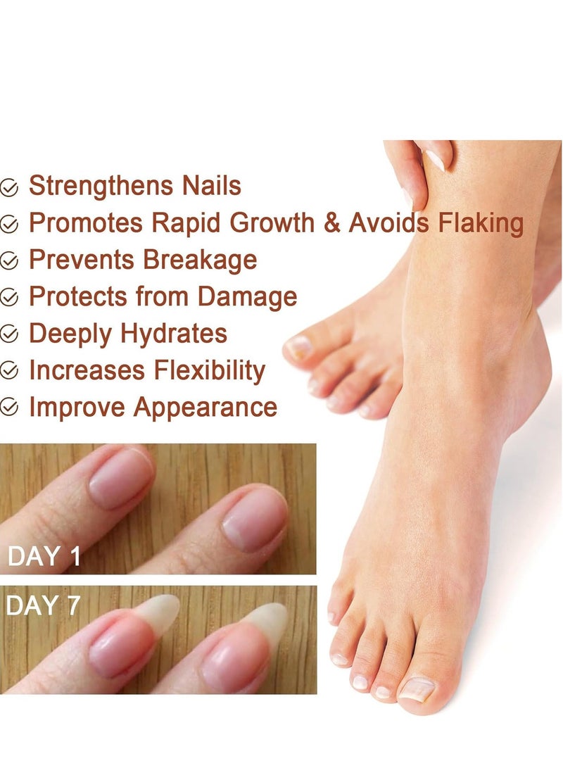 جايسوينغ مصل تقوية نمو الأظافر لمدة 7 أيام - 20 مل زيت إصلاح الأظافر للأظافر التالفة والهشة ، يعزز نمو الأظافر بشكل أسرع ويقوي الأظافر ، علاج شفاف - Image 5