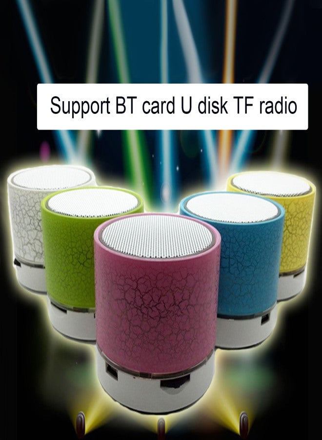Mini Wireless Bluetooth Speaker Colorful Light Small Crack Luminous Sound Column Speaker Subwoofer Portable Support TF Card AUX - Image 5