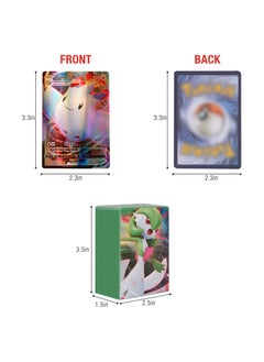Pokemon 100 PCS Vmax Rare Cards Deck Box (60V Cards +40Vmax Cards) No Duplicates for Game Card, Good Gift for Kids Party  - Image 2