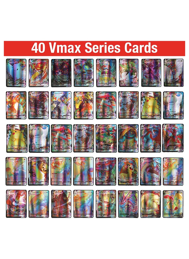 Pokemon 100 PCS Vmax Rare Cards Deck Box (60V Cards +40Vmax Cards) No Duplicates for Game Card, Good Gift for Kids Party  - Image 3