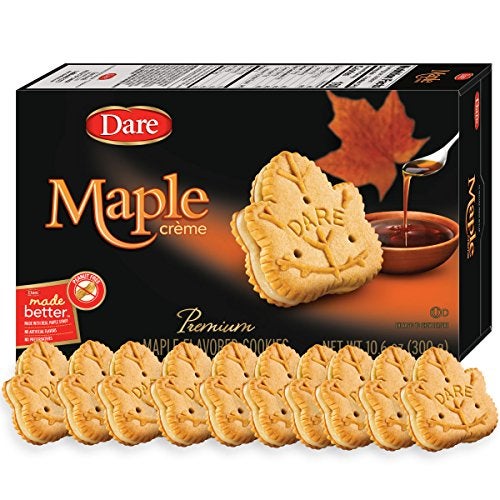 Dare Maple Leaf Crème Cookies – Classic Canadian Cookie Made with Real Maple Syrup, Peanut Free – 10.6 Ounces - Image 3