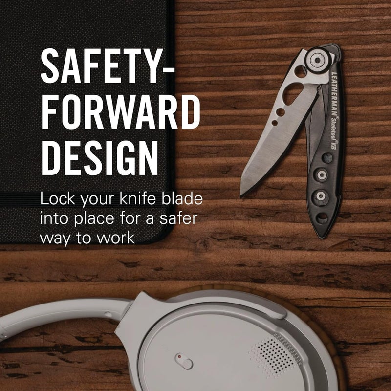 LEATHERMAN سكليتول KB سكين جيب بحافة مستقيمة، شفرة من الفولاذ المقاوم للصدأ وفتاحة زجاجات، أخضر زاهي - Image 5