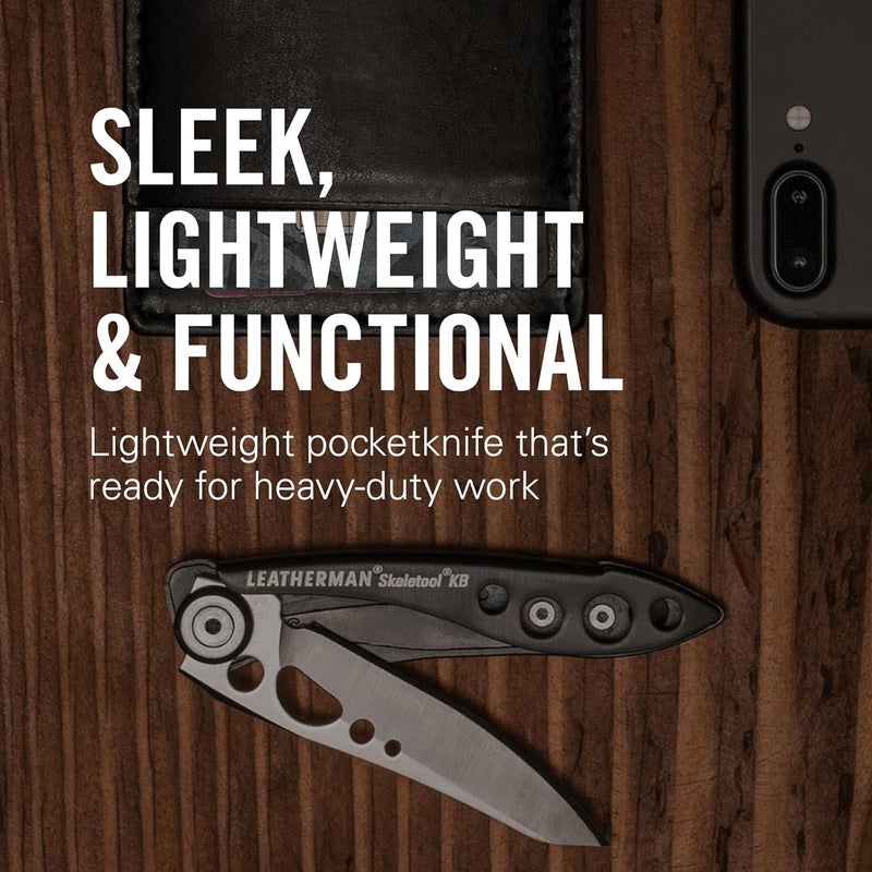 LEATHERMAN سكليتول KB سكين جيب بحافة مستقيمة، شفرة من الفولاذ المقاوم للصدأ وفتاحة زجاجات، أخضر زاهي - Image 2
