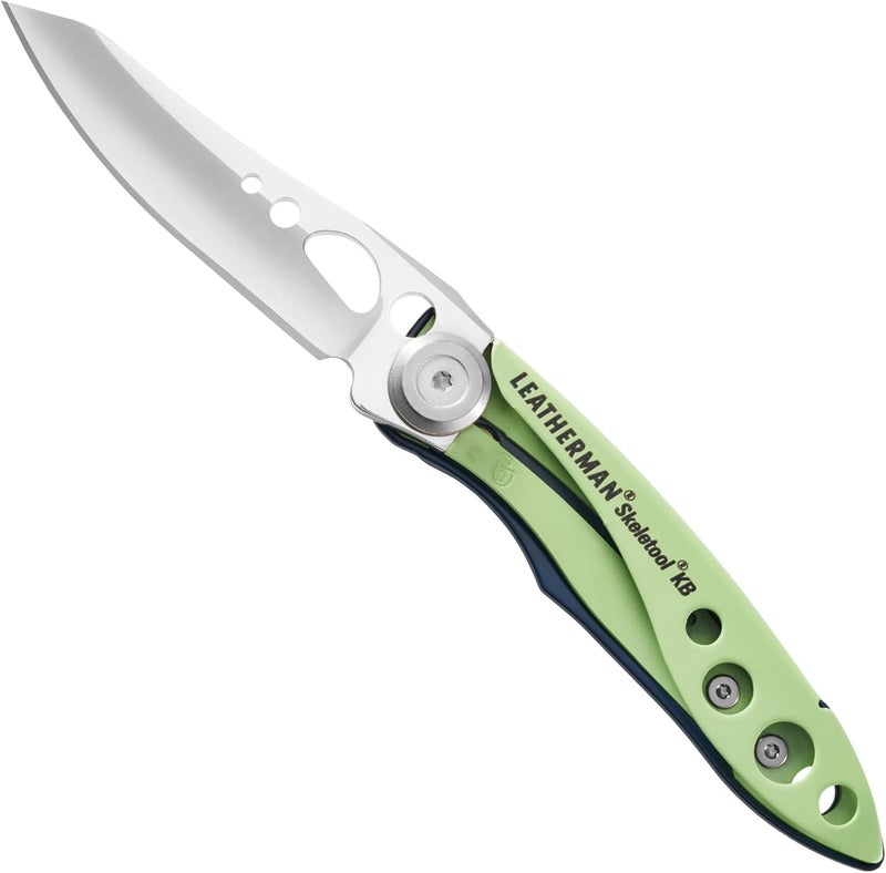 LEATHERMAN سكليتول KB سكين جيب بحافة مستقيمة، شفرة من الفولاذ المقاوم للصدأ وفتاحة زجاجات، أخضر زاهي - Image 1
