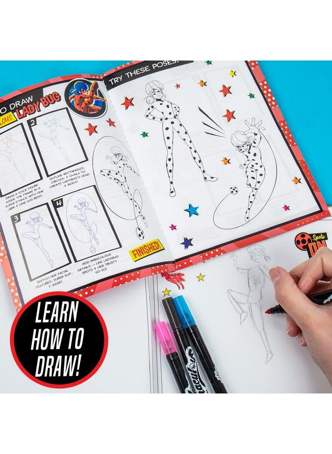 Miraculous اصنع كتابك الهزلي الخاص بك، اصنع كتابين هزليين، دعسوقة كات نوير تيكي والمزيد، مجموعة كتب هزلية يمكنك صنعها بنفسك، لعبة سفر رائعة، رحلة على الطريق، ألعاب إبداعية للأطفال من سن 6 7 8 9 10 - Image 4