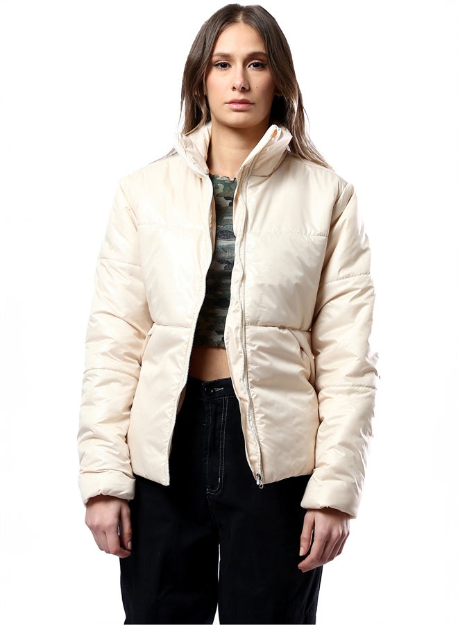 RAVIN Light Beige Waterproof Jacket with Side Pockets - Image 1