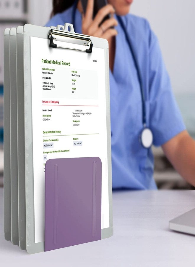Acrimet 4-Section Vertical Metal File Sorter, Desktop File Organizer for Papers, Folders & Documents, Space-Saving Office Organizer, Purple - Image 4