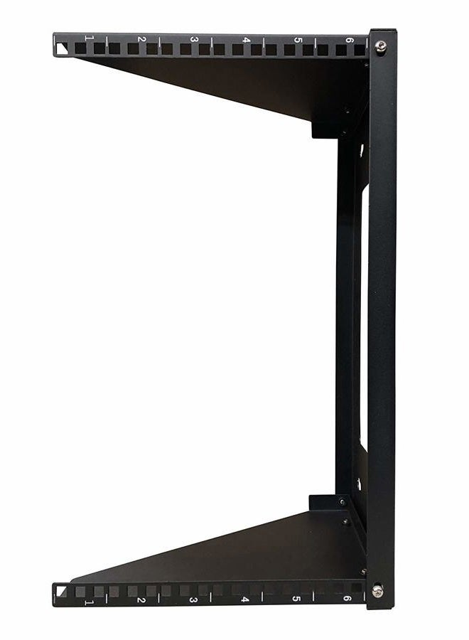 KENUCO (6U, Black) - 6U 48cm Wall Mountable Vertical Wall Rack Mount - Image 2