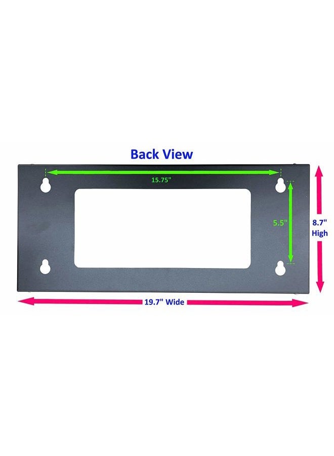 KENUCO (6U, Black) - 6U 48cm Wall Mountable Vertical Wall Rack Mount - Image 3