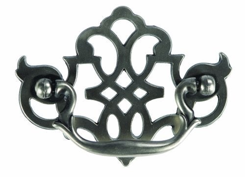 Hickory Hardware 1 Pack Solid Core Kitchen Cabinet Pulls, Luxury Cabinet Handles, Hardware for Doors & Dresser Drawers, 3 Inch Hole Center, Silver Stone, Manor House Collection - Image 1