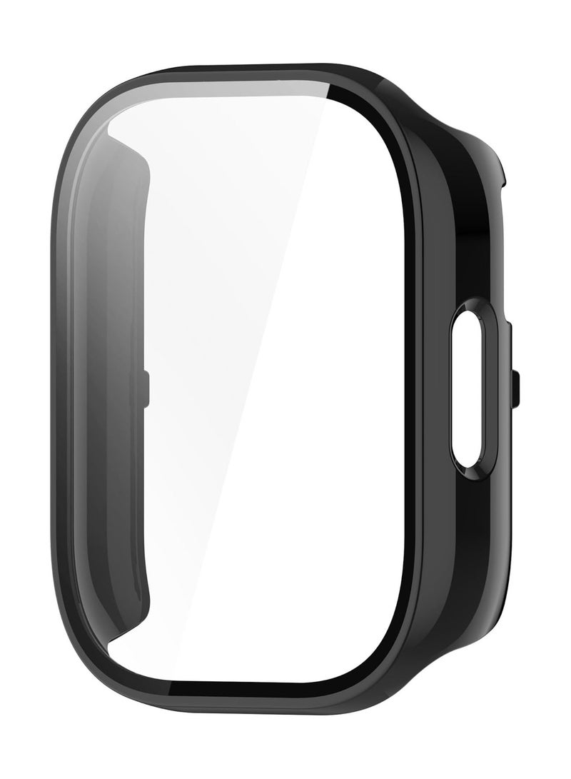 HablTech Protective Case Suitable for Redmi Watch 5 Active Case Hard PC Case with Tempered Glass Screen Protectors Full Protective Cover(Black)  - Image 4