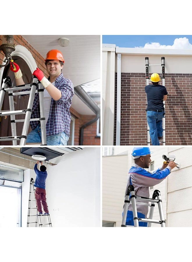 Telescopic Aluminum Extendable Ladder – Lightweight, Durable & Multipurpose – Easy Storage – 4.4 Meters - Image 5