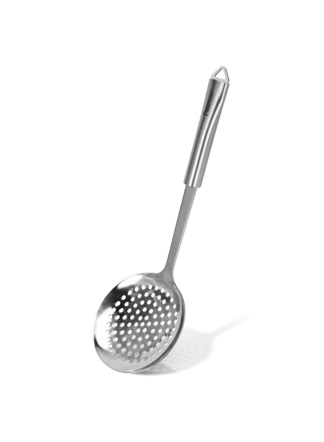Fissman Skimmer Ladle 33cm, Stainless Steel Kitchen Strainer Ladle Bergamo Series | Anti-Rust Skimmer with Hang Hole | Rustproof Handle for Frying, Pasta  - Image 1