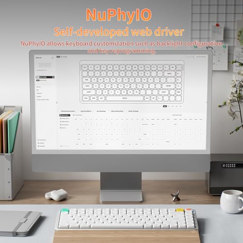 nuphy Air75 V3 Hot Swappable Wireless Mechanical Keyboard 84 Keys 75 Custom Low Profile Keyboard with Knob RGB Backlit Gasket Mounted Support Bluetooth24GHzUSBCWhiteRed Nano - Image 3