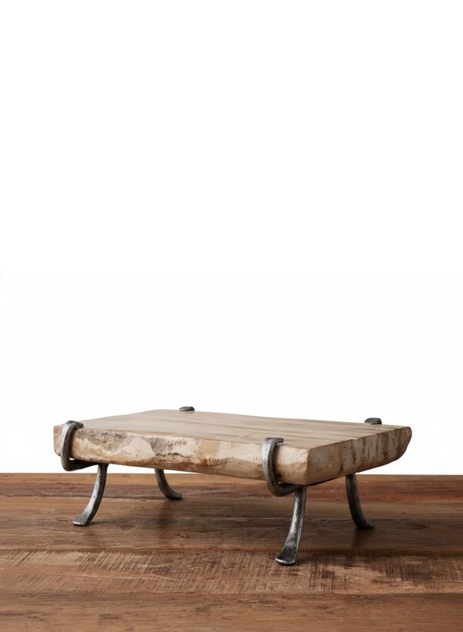 GUTE Natural Wood Tray - Rustic Handcrafted Serving Platter with Smooth Grain Finish | Kitchen Dining Table Organizer | Single Piece | 15.7"x9.8"x3.9" Rectangular Design | Light Wooden Tone - Image 1