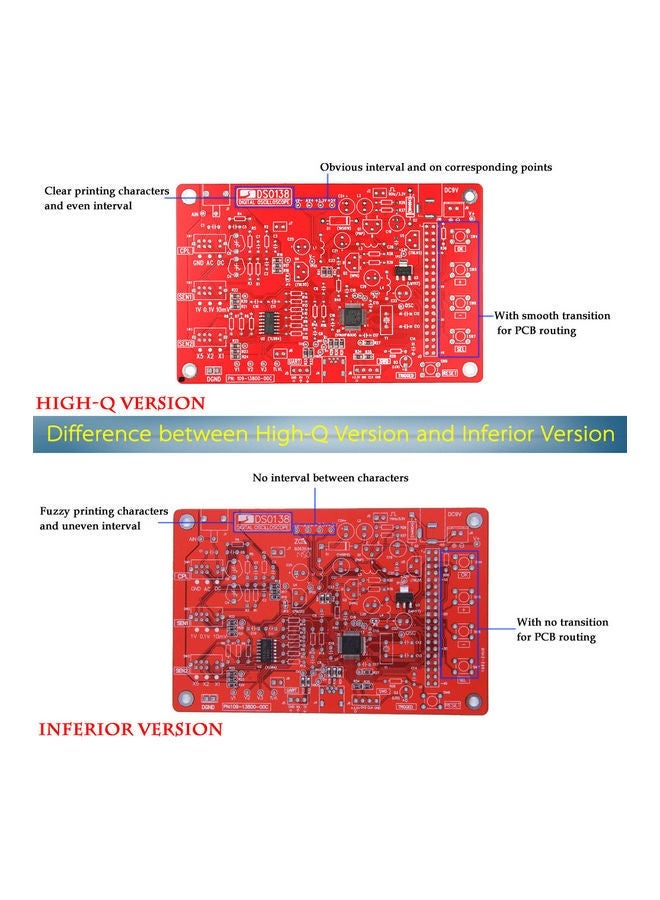NIBEMINENT Handheld Pocket-size Digital Oscilloscope Kit Multicolour 18 x 3 12.5cm - Image 3