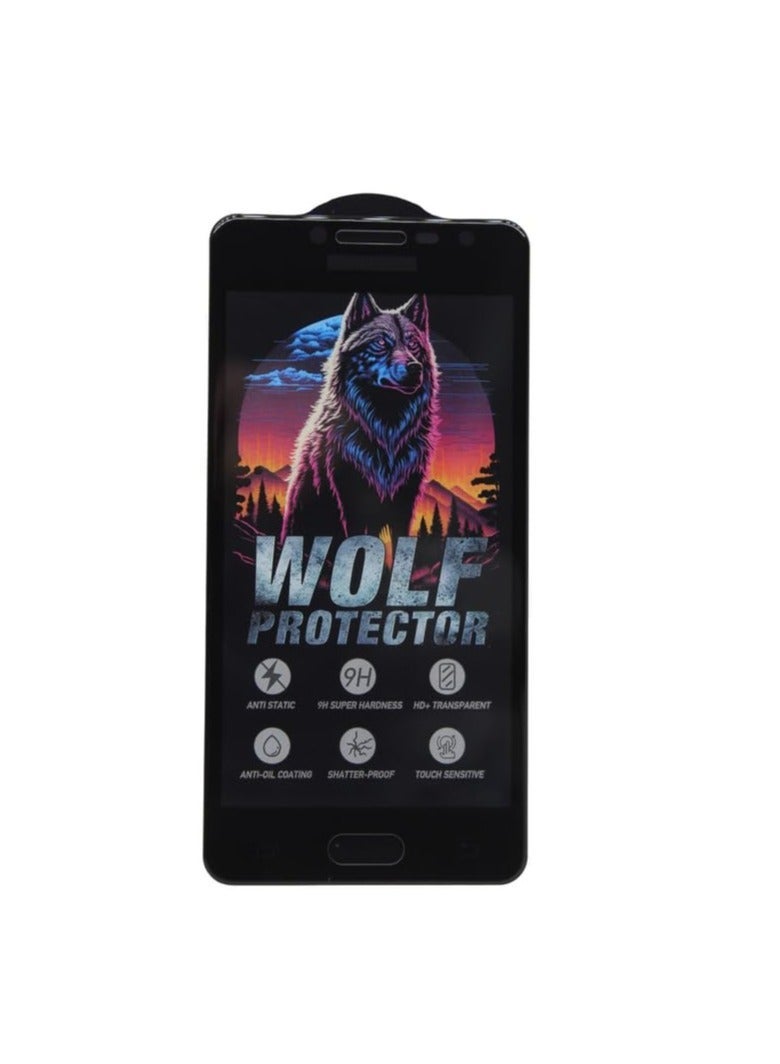 Wolf Protector Design Tempered Glass Screen Protector for Samsung Galaxy Core Plus - Clear & Black - Image 1