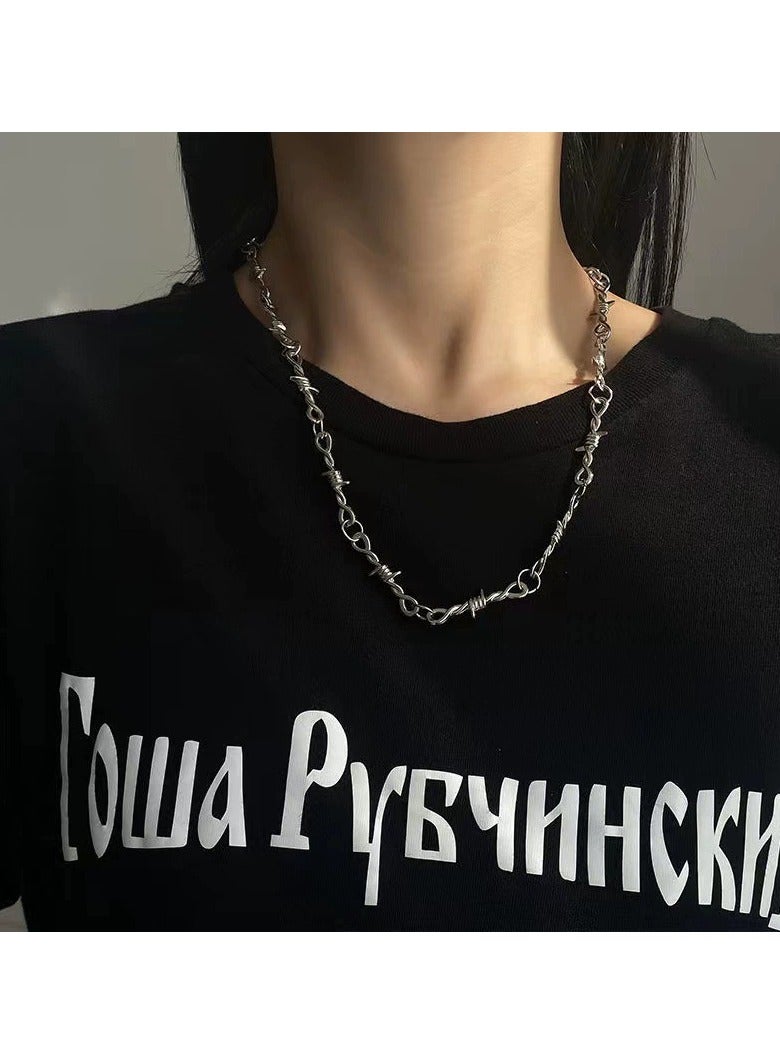 Goolsky Silver Metal Chain Necklace – Stylish Punk-Inspired Chain for Men & Women, Non-Fading, Streetwear/Daily/Casual Wear - Image 1
