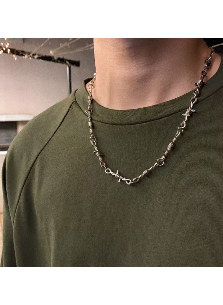 Goolsky Silver Metal Chain Necklace – Stylish Punk-Inspired Chain for Men & Women, Non-Fading, Streetwear/Daily/Casual Wear - Image 2