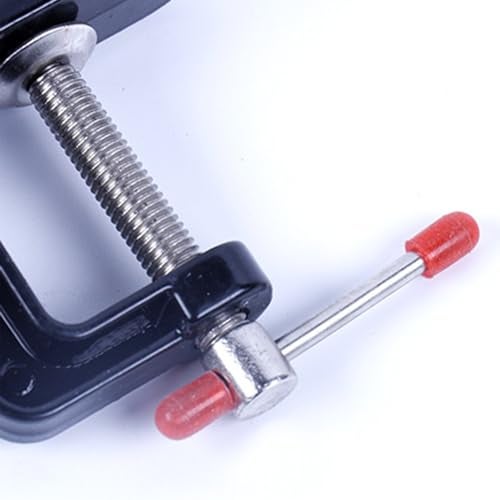 YXQ Mini Vise Clamp Small Bench Vice Clamp on Table Vise Drill Press Vice for Wood Craft Carving Jewelry Making DIY Clip on Tool, Black - Image 5