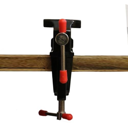 YXQ Mini Vise Clamp Small Bench Vice Clamp on Table Vise Drill Press Vice for Wood Craft Carving Jewelry Making DIY Clip on Tool, Black - Image 2