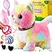 HCdoujoy Colorful Walking Cat for Kids Kitten Toys Girls That Purrs and Meows Animated Plush Robot Kitty with Leash Moving Plush Stuffed Animal Remote Control Singing Robotic Kitty Electronic Pet for Baby - Image 2