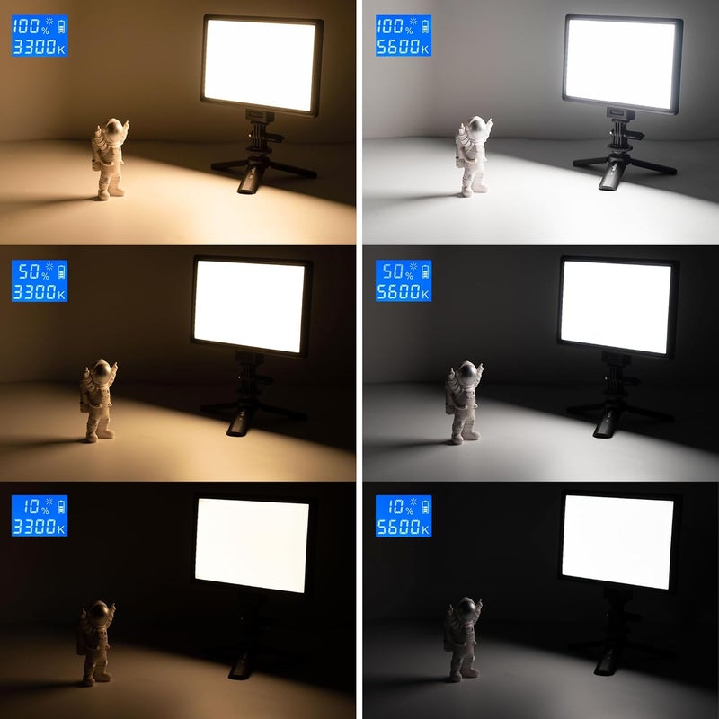 VILTROX 15W LED Video Light Panel, 3300K-5600K On Camera Light, Super Thin Key Light Panel with NP-F550, Led Photography Lighting CRI95+ for Studio Photography Video Recording Live Streaming （L116T - Image 5