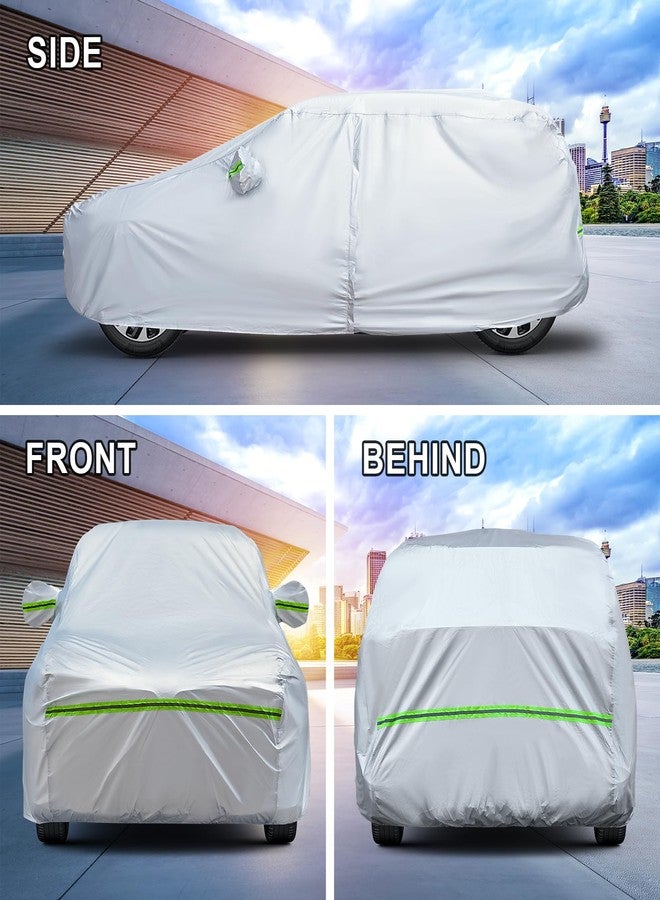 QUYDDC 360° Six Layers All Weather Car Cover Universal Fit for SUVs Up to 180", Waterproof, Snow Proof, UV Proof, Scratch Proof, Bird Droppings Proof with 6 Reflective Strips, Thicked Car Cover - Image 5