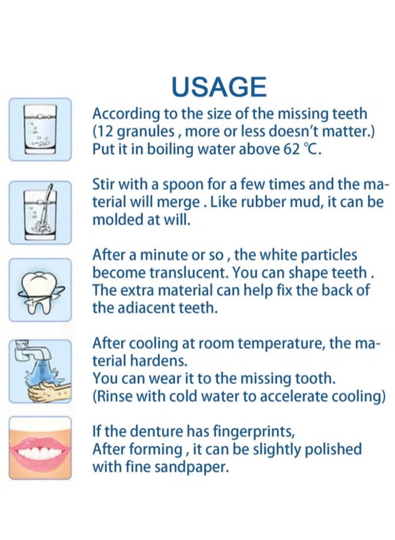 EELHOE Thermal Forming False Teeth – Strong plasticity, durable, and easy to reshape your confident smile. - Image 4