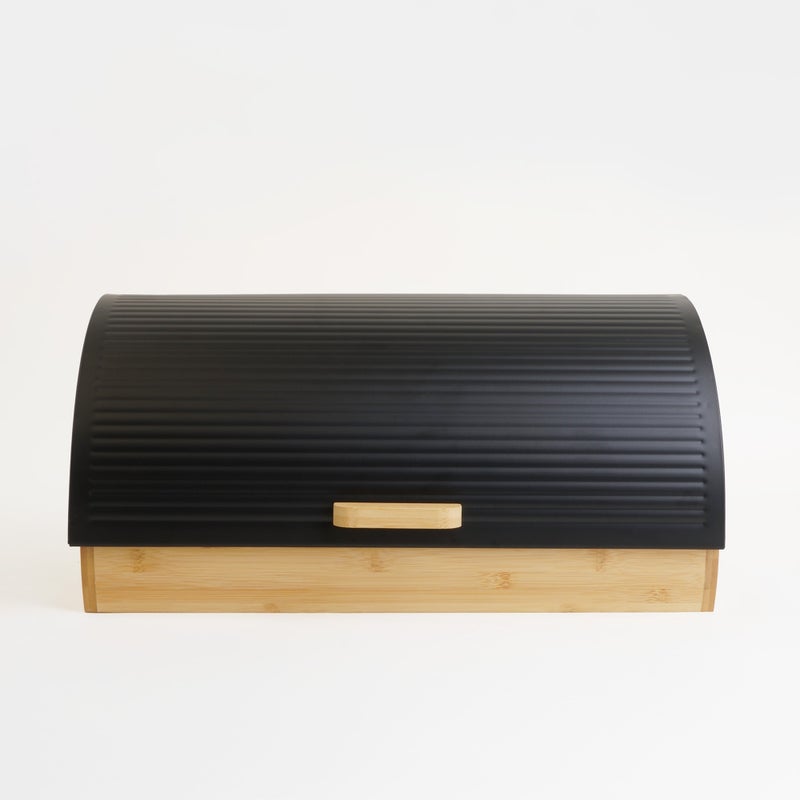 Alberto bamboo bread box 38.5*28*18.5cm, black - Image 1