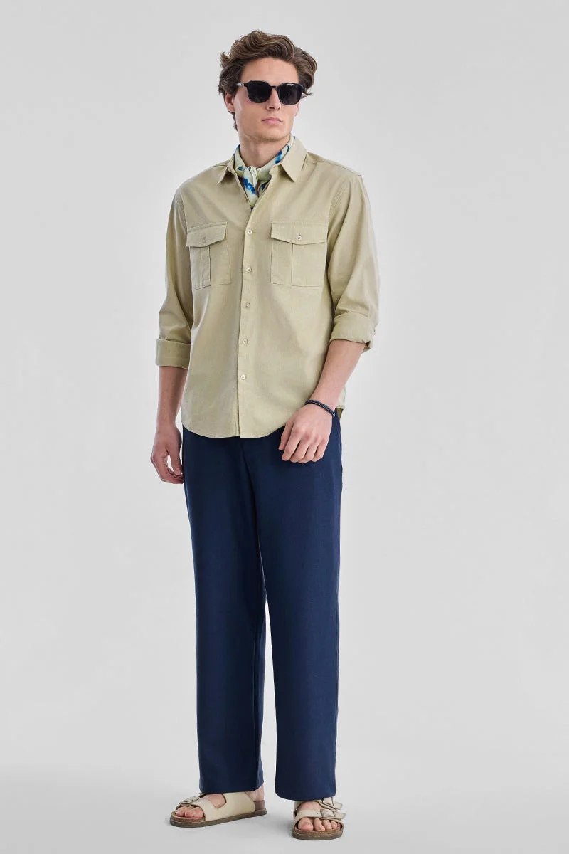 SNITCH Double Pocket Regular Fit Shirt