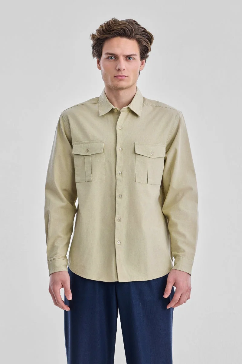 SNITCH Double Pocket Regular Fit Shirt