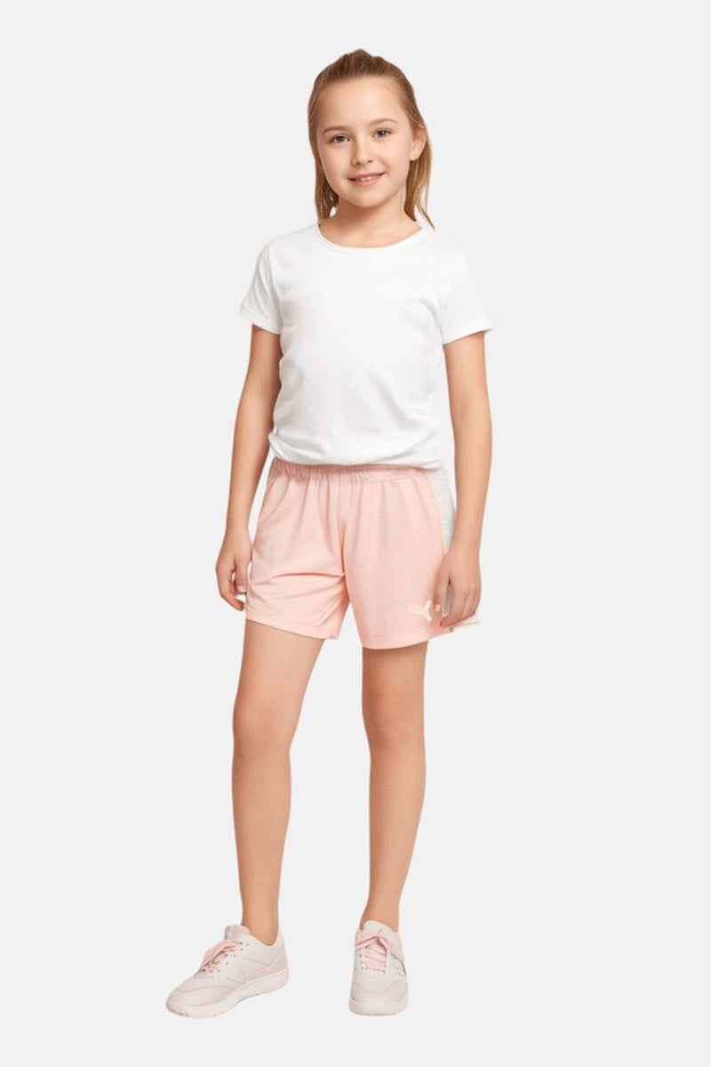 PUMA Kids Girl Sportswear Fit Outdoor Shorts, Peach - Image 1