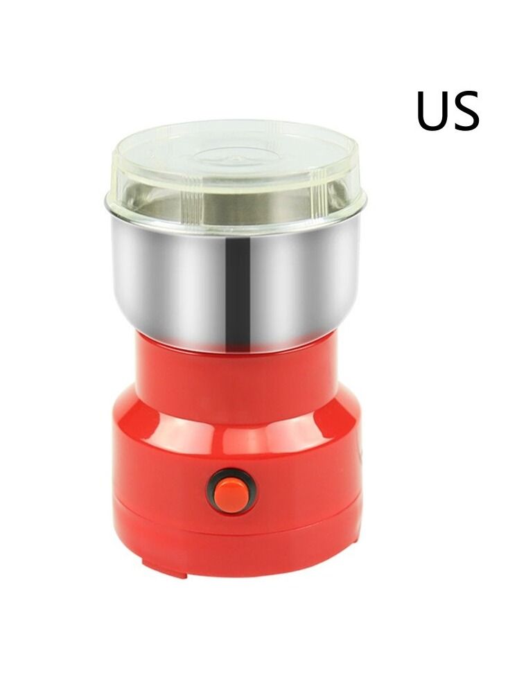 DubaiGallery Mini Stainless Steel Coffee Spice Nuts Grains Bean Grinding Multifunctional Electric Grinder Red - Image 4