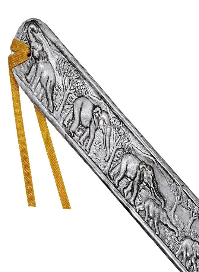 WitnyStore Carved Aluminium Bookmark 8⅛" Elephants in Forest Horizontal Pattern - Unique Design Handmade Bookmarks Craft Accessories Decorative Collectible Thailand Souvenirs Gifts Readers Book Lovers - Image 5