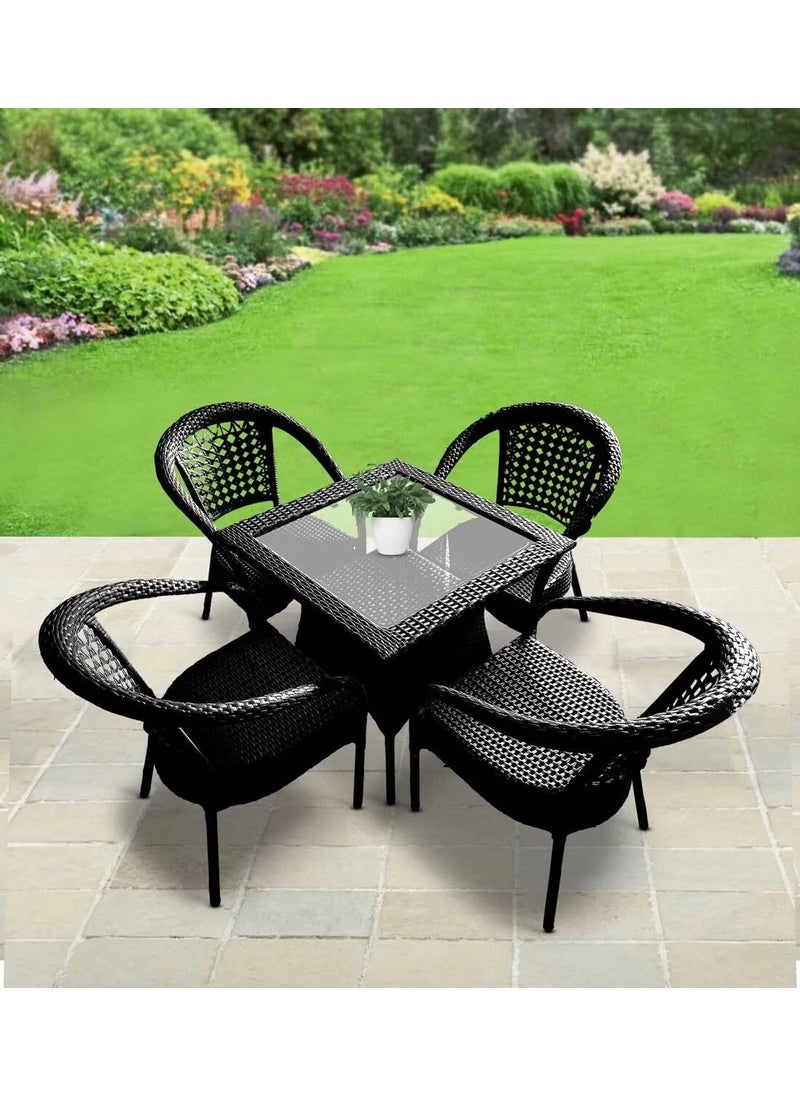 SpyderCraft Trade CARFT Patio Chair Sets Garden Wicker Chair Set for Outdoor Patio and Balcony Powder Coated Frame UV Protected TRC04AC3511171  - Image 1
