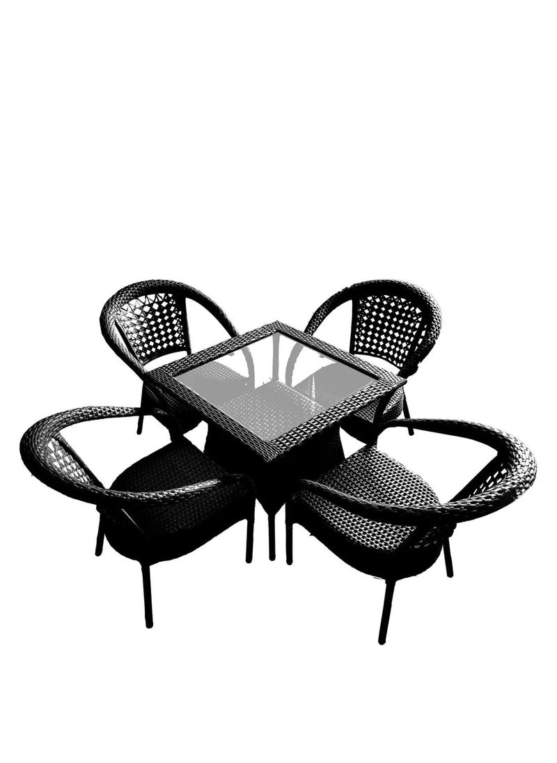 SpyderCraft Trade CARFT Patio Chair Sets Garden Wicker Chair Set for Outdoor Patio and Balcony Powder Coated Frame UV Protected TRC04AC3511171  - Image 3