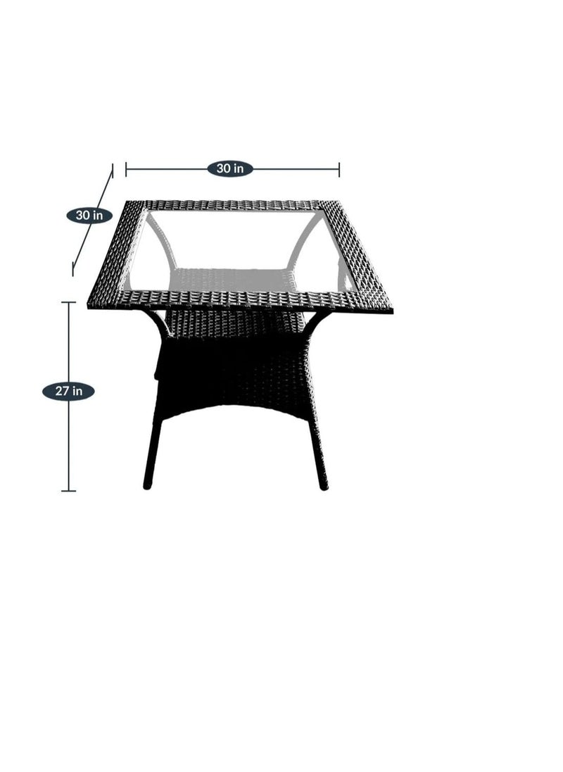 SpyderCraft Trade CARFT Patio Chair Sets Garden Wicker Chair Set for Outdoor Patio and Balcony Powder Coated Frame UV Protected TRC04AC3511171  - Image 5