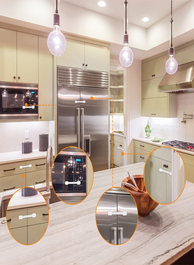 Coolrunner Child Safety Strap Locks 12 Pack Child Safety Locks Baby Proofing Drawers Locks Coolrunner Child Locks for Drawers, Cabinets, Dishwasher, No Tools or Drilling Required (White) - Image 4