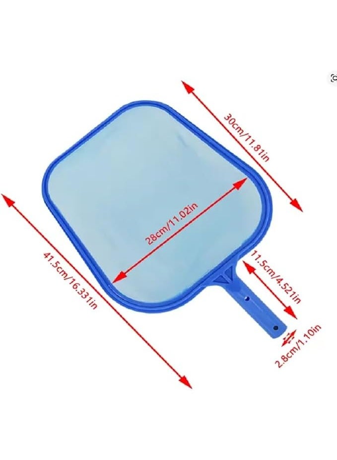 My souq Flat Pool Skimmer Net Leaf Rake Skimmer Mesh with Heavy-Duty Plastic Frame for Swimming Pools and Ponds - Blue - Image 2