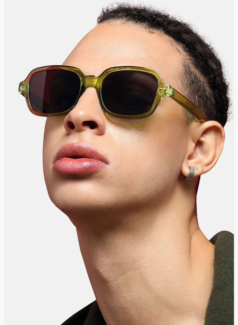 French Accent Polarized Full Rim Oval Sunglass For Men